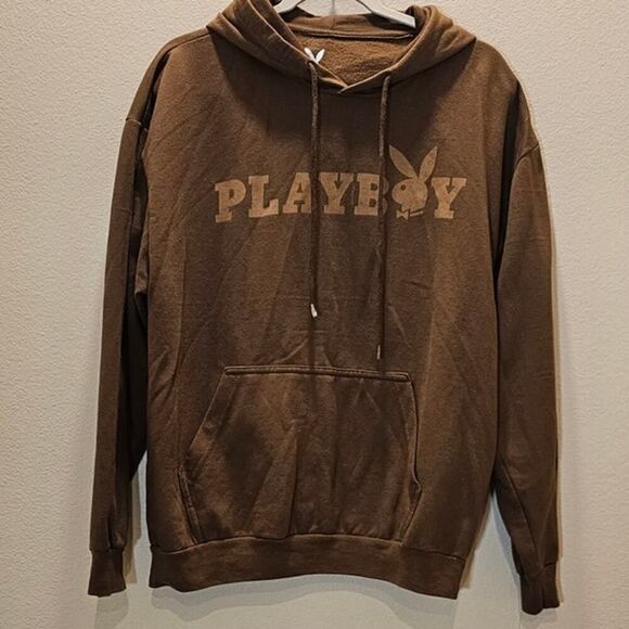 Playboy Men's Brown Hoodie Size Large - Picture 1 of 4